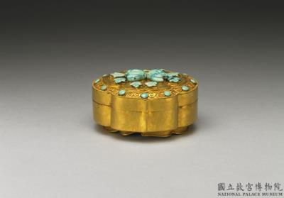 图片[3]-Gilt box with inlaid turquoise, Qing dynasty (1644-1911)-China Archive